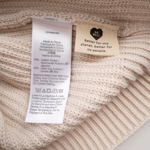 NEW MADEWELL Cotton-Linen Long-Sleeve Sweater Polo size XL - Picture 10 of 12